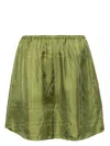 Totême Monogram-printed Silk Pj Shorts In Green