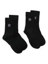 Totême Monogram-embroidered Socks (pack Of Two) In Black