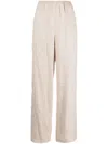 Totême Monogram Flannel Pajama Bottoms In Neutral