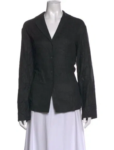 Pre-owned Totême Monogram Flannel Pj Top Long Sleeve Button-up Top W/ Tags In Black