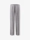 Totême Monogram Flannel Trousers In Gray