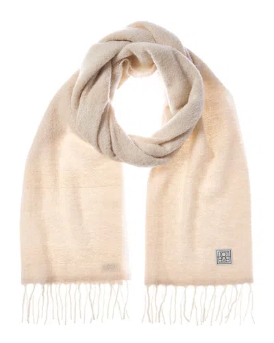 Totême Toteme Monogram Jacquard Alpaca Scarf In Neutral