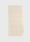 Totême Monogram Jacquard Scarf Ecru/white