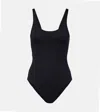 Totême Monogram Jersey Swimsuit In Black
