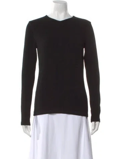 Pre-owned Totême Monogram Knit Top Crew Neck Sweatshirt In Black