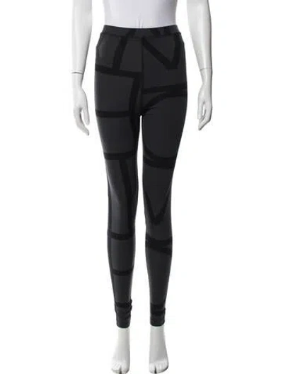 Pre-owned Totême Monogram Legging Skinny Leg Pants In Black/grey