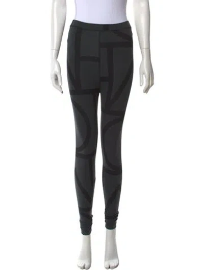Pre-owned Totême Monogram Leggings Skinny Leg Pants In Black