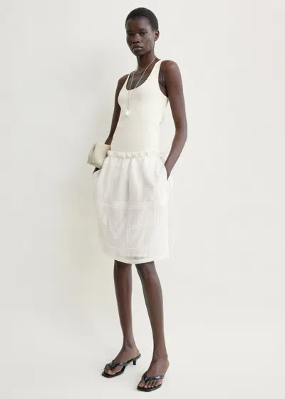 Totême Monogram Mini Skirt White