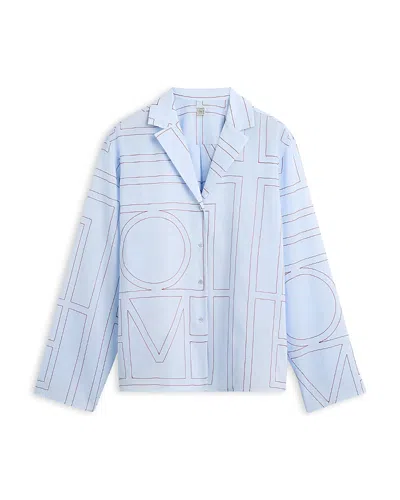 Totême Monogram Pajama Top In Blue