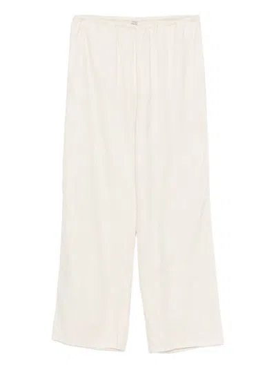 Totême Toteme Monogram Pajama Trousers In White