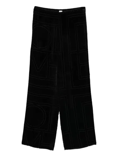 TOTÊME TOTEME MONOGRAM PAJAMA TROUSERS