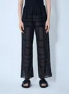 Totême Embroidered Cotton-silk Wide-leg Pants In Black