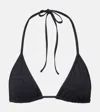 Totême Monogram Pointelle Bikini Top In Black
