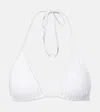 Totême Monogram Pointelle Bikini Top In White