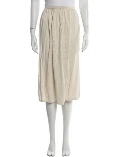 Pre-owned Totême Monogram Pointelle Knee-length Skirt In Neutrals