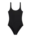 Totême Monogram Pointelle Swimsuit In Black