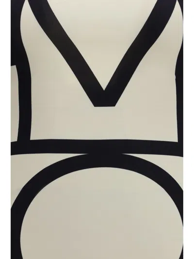 Totême Toteme Monogram Polyamide One-piece Swimsuit In Multi