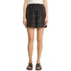 Totême Black Monogram Silk Pj Shorts In Black