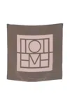 Totême Brown Monogram Solid Scarf In Neutral