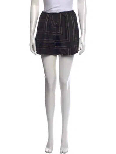 Pre-owned Totême Monogram Silk Pj Shorts Mini Shorts In Multi