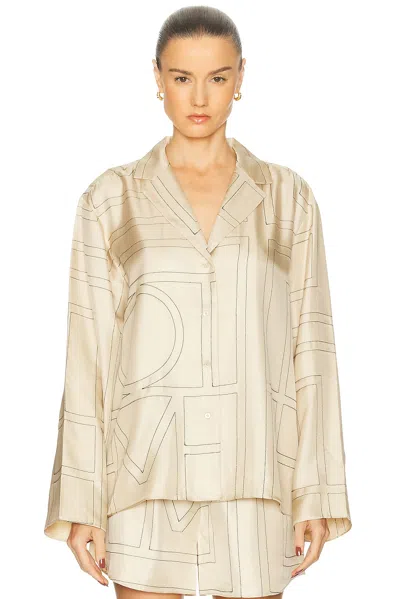 TOTÊME MONOGRAM SILK PJ TOP