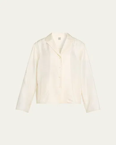 Totême Monogram Silk Pj Top In Multi