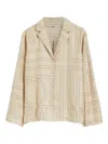 Totême Monogram Silk Pyjama Top In Neutral