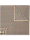 Totême Geometric Monogram Print Silk Scarf