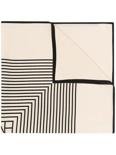 Totême Toteme Monogram Silk Scarf