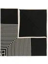 Totême Monogram Silk Scarf In Black