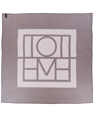 Totême Toteme Monogram Silk Scarf In Neutral