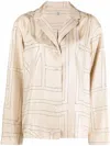 Totême Toteme Monogram Silk Shirt