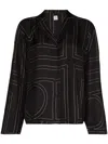 Totême Toteme Women Monogram Silk Shirt