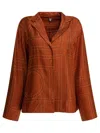 Totême Toteme Monogram Silk Shirt In Orange