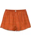 Totême Toteme Monogram Silk Shorts
