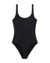 Totême Monogram Jersey Swimsuit In Black