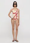 Totême Monogram Swimsuit Cava In Multi