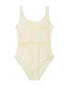 Totême Monogram Swimsuit In White