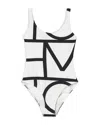 Totême One-piece Swimsuit With Monogram Print In White