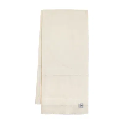 Totême Toteme Monogram Twill Scarf In Neutral