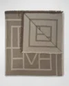 Totême Monogram Wool-cashmere Scarf In Tobacco Monogram