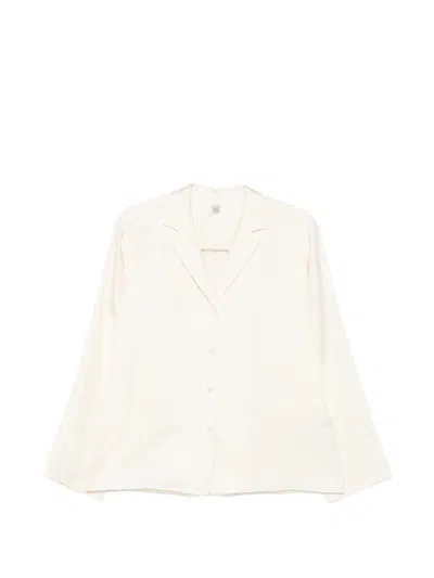 Totême Monogram-embroidered Shirt In Neutral