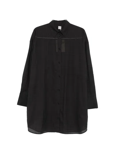 Totême Monogram-patterned Oversized Shirt In Black