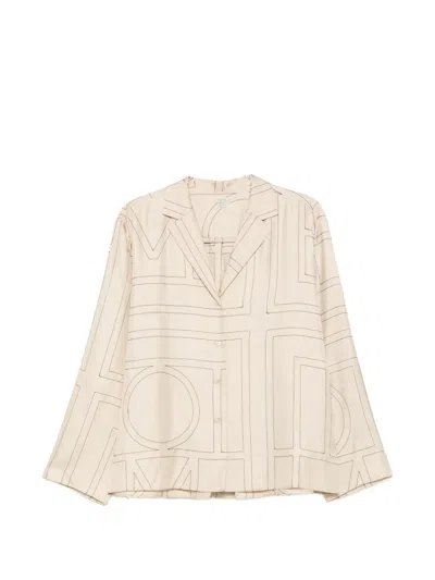 Totême Monogram-print Shirt In Neutral