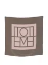 Totême Brown Monogram Solid Scarf In Brown