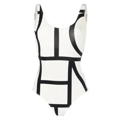 Totême Monogram-print Swimsuit In Multi