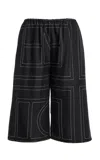 Totême Toteme Monogran Organic Silk Culottes In Multi