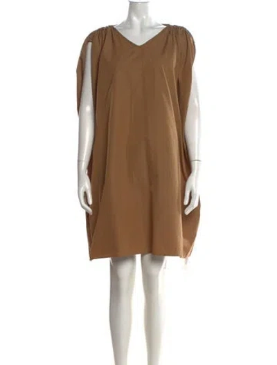 Pre-owned Totême Montevideo Mini Dress In Brown