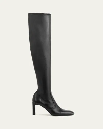 Totême Nappa Leather Over-the-knee Boots In Black