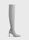 Totême Nappa Over-the-knee Boots Light Grey In Gray